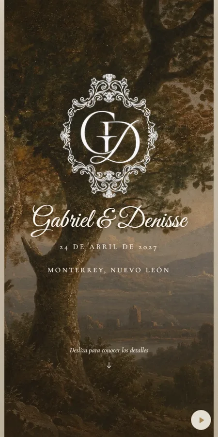 Interior de la invitación Bosque Encantado