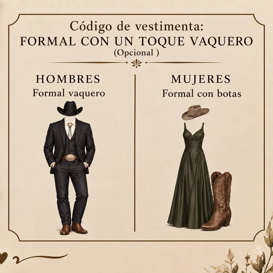 Código de vestimenta: formal con un toque vaquero