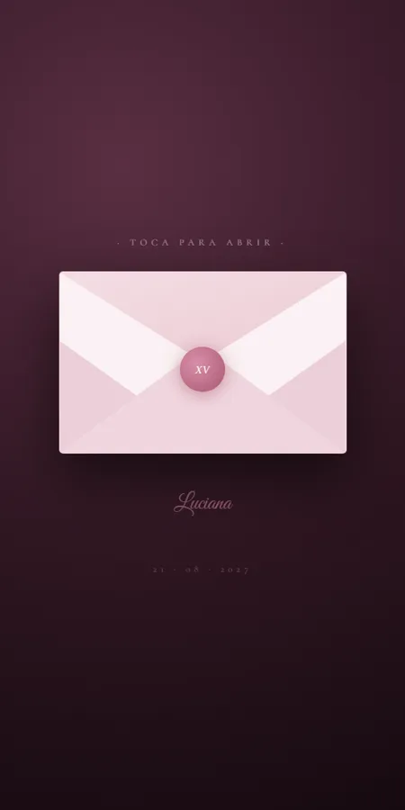 Portada de la invitación Rosa Moderno